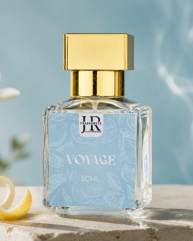 The Voyage bottle on sunlit limestone